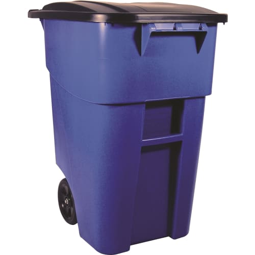 Rubbermaid 50 Gallon Rollout Container, Blue